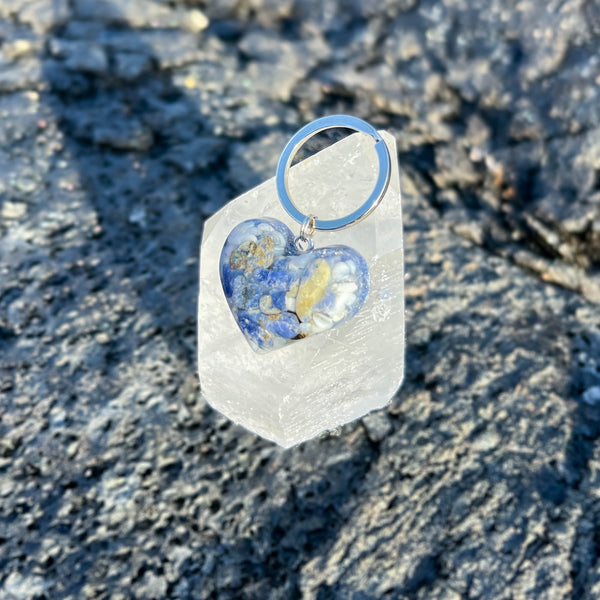 Harmonic Star Resonator - Pet Orgone Amulet (Sodalite + Blue Lace Agate)