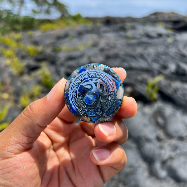 Cosmic Powerful Pocket Orgone (Om Bliss) - Galactic Silver Healing Energy Transmuter