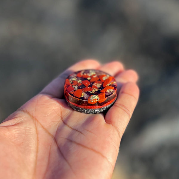 Cosmic Powerful Pocket Orgone (Muladhara Root Chakra) - Galactic Gold Healing Energy Transmuter