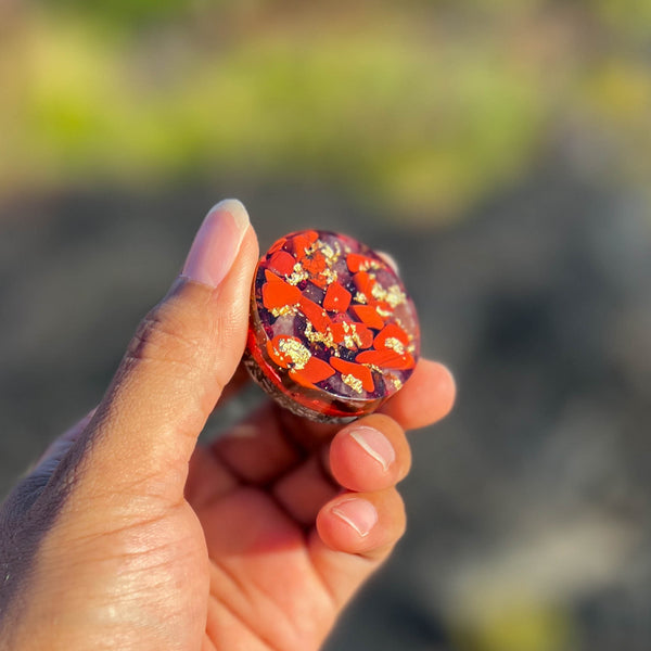 Cosmic Powerful Pocket Orgone (Muladhara Root Chakra) - Galactic Gold Healing Energy Transmuter