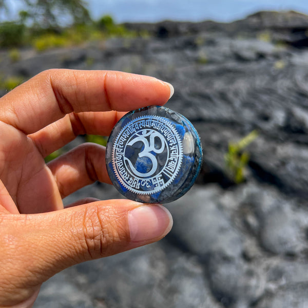 Cosmic Powerful Pocket Orgone (Om Bliss) - Galactic Silver Healing Energy Transmuter