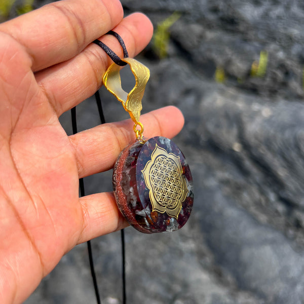 Harmonic Star Resonator - Solar Ray Orgone Amulet (Flower Of Life)